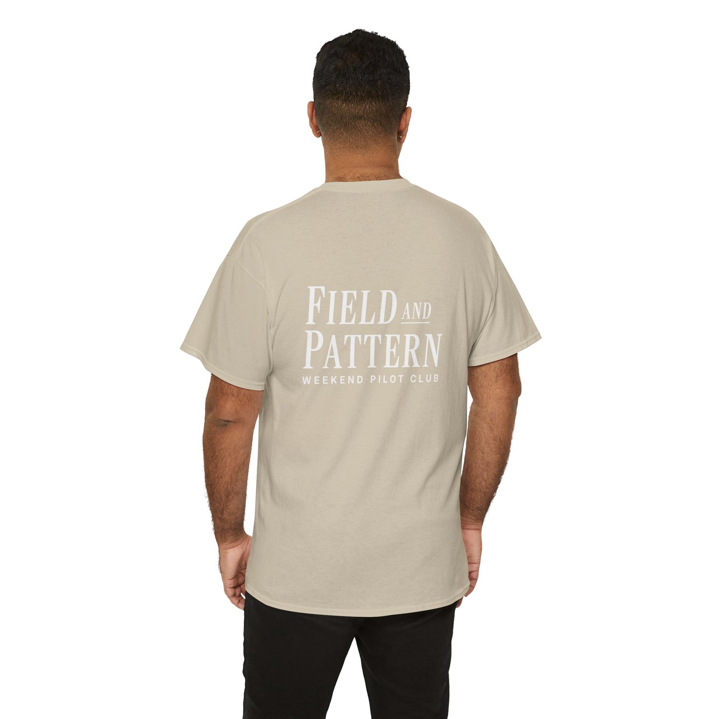 Field and Pattern Logo T-Shirt Sand
