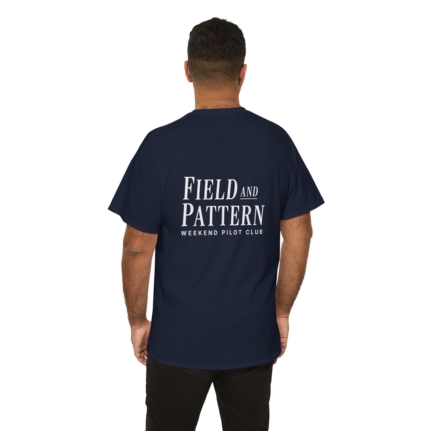 Field and Pattern Logo T-Shirt Blue